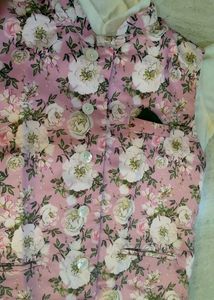 Floral Print Kurta Set with Pyjamas