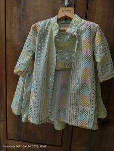 Embellished Kurta Set with Jacket