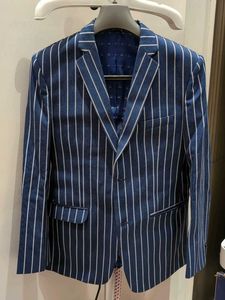 Men's Blue Pinstripe Blazer
