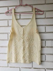 Cream Knit Tank Top