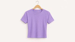 Lilac Ribbed T-Shirt