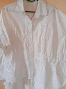 Chic White Button-Up short Shirt