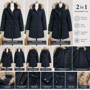 Korean detachable 2 in 1 Coat