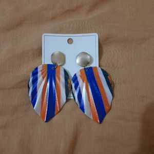 Colorful Striped Statement Earrings