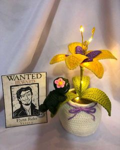 Rapunzel Flowerpot Crochet Decor