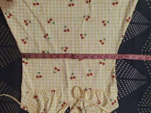 Yellow Cherry Print Dress
