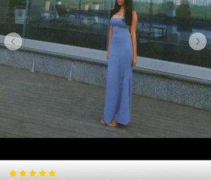 Newme  Blue Spaghetti Strap Maxi Dress