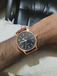 Classic Brown Leather Strap Watch