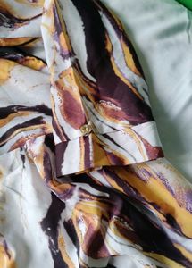 Stylish Abstract Print Dress