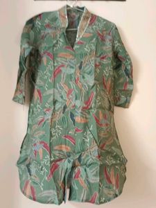 printed green colour co ords set