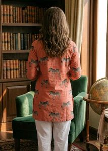 Pink Zebra Print Short Kurti