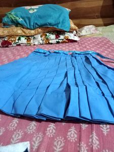 Light Blue Pleated Skirt School Uniform