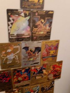 Gold Pokemon Cards Wall Hanging Decor