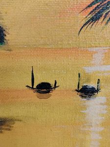 Vietnam Sunset River Painting