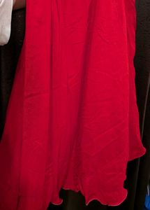 Red Embroidered Kurta set with plazzo