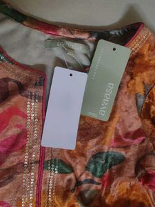 Avaasa new with tag velvet sequin kurti
