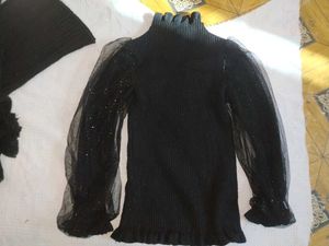 Combo of 3 Girls Winter Tops (4-5 Y)