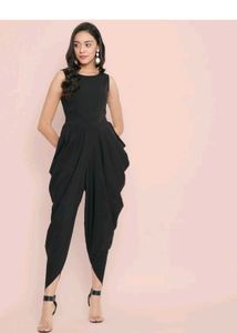 Stylish Black Jumpsuit with Dhoti Pants