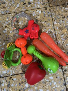 Kids Rattle Toys And Vegetables
