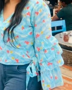 A Beautiful Multicolored V Shaped Top