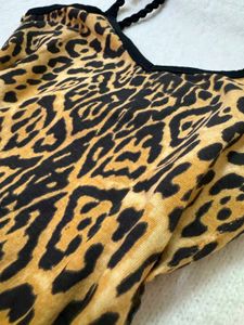 Leopard Print Spaghetti Strap Top