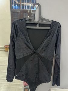 Black Bodysuit Top