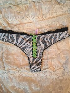 Women's Thong Panty Zebra Print