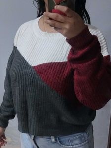 Color Block Knit Sweater