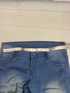 Blue Patched Skinny Jeans