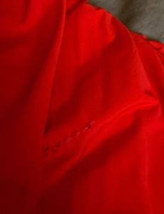 bodycon red polyamide dress