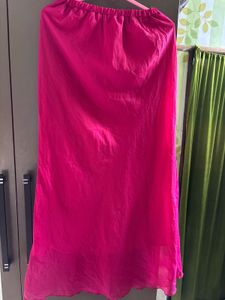 Vibrant Pink mesh type Skirt