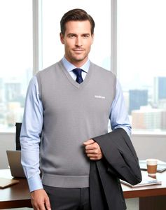 Stylish Grey Knit Vest - Classic Look