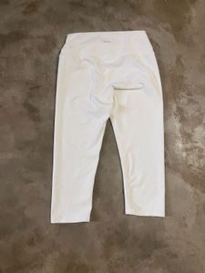 ODODOS High-Rise 3/4 Cropped Leggings White Active