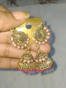 Pink Jhumka