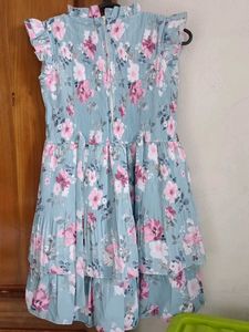 Beautiful Floral Print Tiered Dress