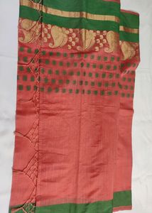 Golden Zari Kolka Design Saree