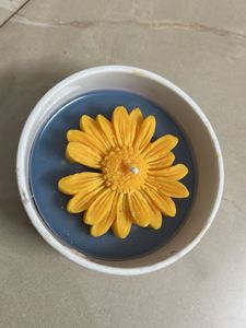 Yellow Flower Candle