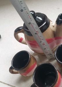 Unique Ceramic Teapot and Cups Set