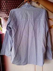 Classic Blue Striped Button-Up Shirt