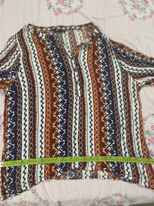 Boho Print V-Neck Tunic Top