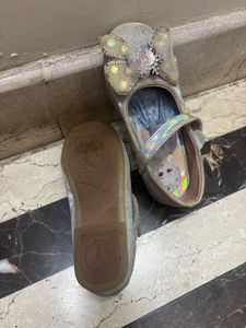 Sparkly Bow Girls Flats
