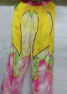 Y2K printed wide leg pant