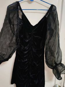 Elegant Black Velvet Dress