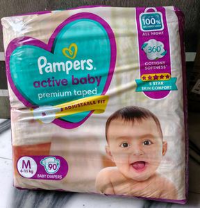 Pampers Active Baby Taped Diapers, Medium size dia