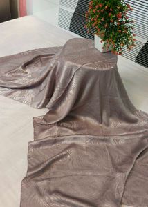 Elegant Silver Textured Shawl Scarf