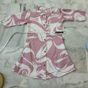 #cool &amp; comfort Pink &amp; White Floral प्रिंट कुर्ती