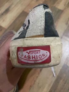 VHYUE Cow Print Canvas Sneakers
