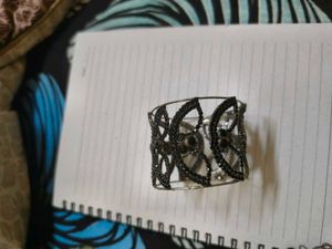 Stunning Black Stone Cuff Bracelet