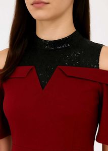 Ruffle Sleeves Party Wear Dress