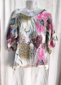 multi print short kurti